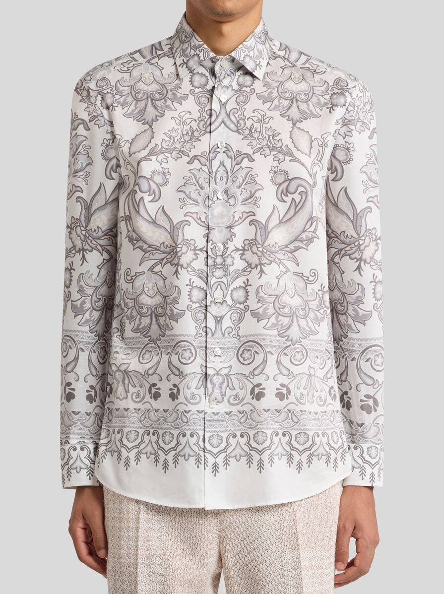 COTTON SHIRT WITH PLACED PRINT - 2
