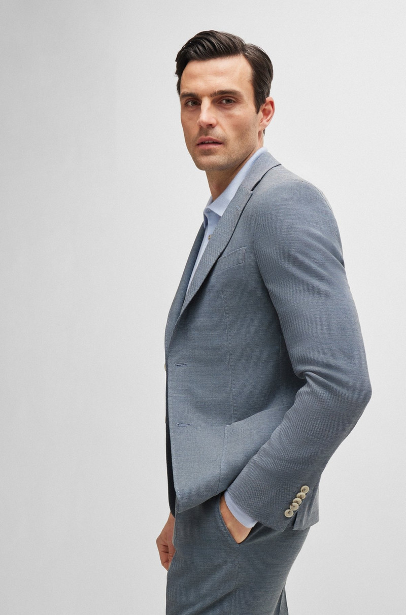 SLIM-FIT SUIT IN A MICRO-PATTERNED WOOL BLEND 6