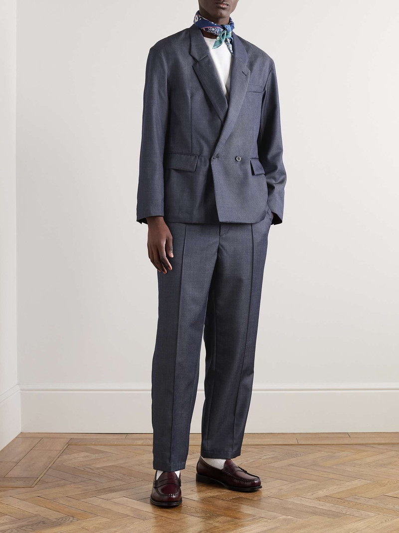 Blue Blue Japan Double-Breasted Wool-Denim Suit Jacket outlook