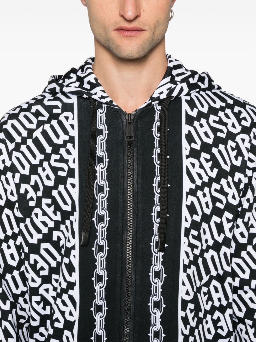 zip-up cotton hoodie - 5