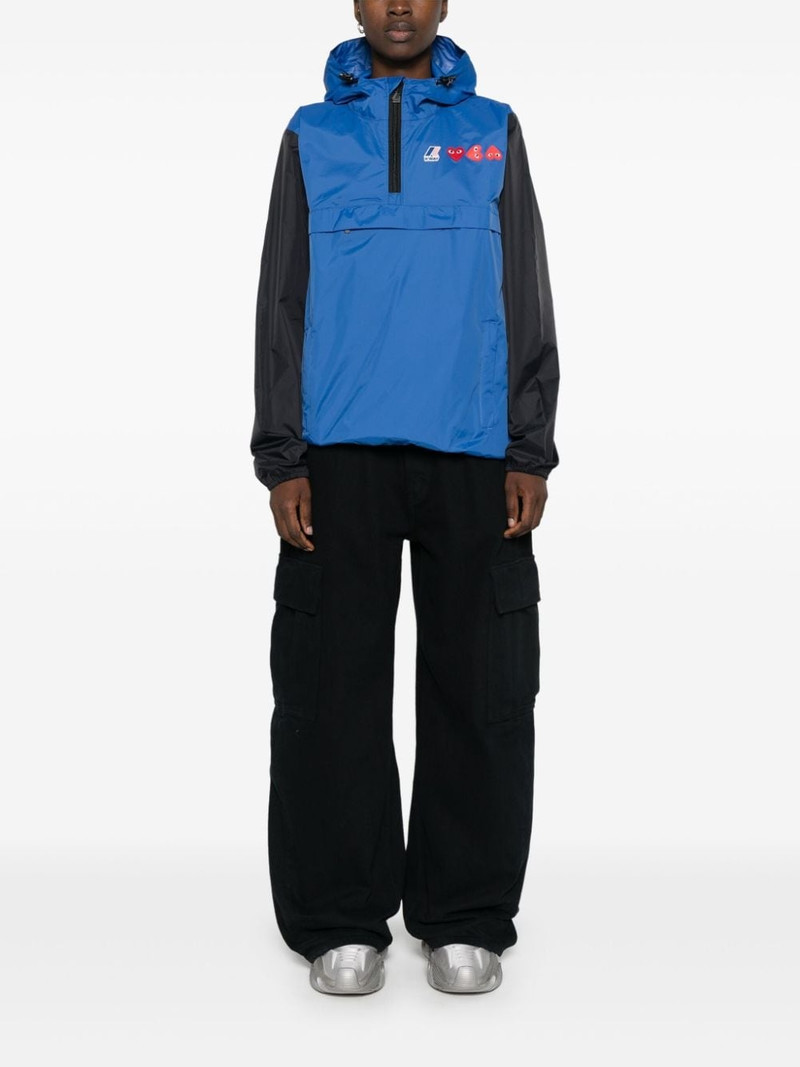 Comme des Garçons PLAY x K-Way colour-block hooded jacket outlook