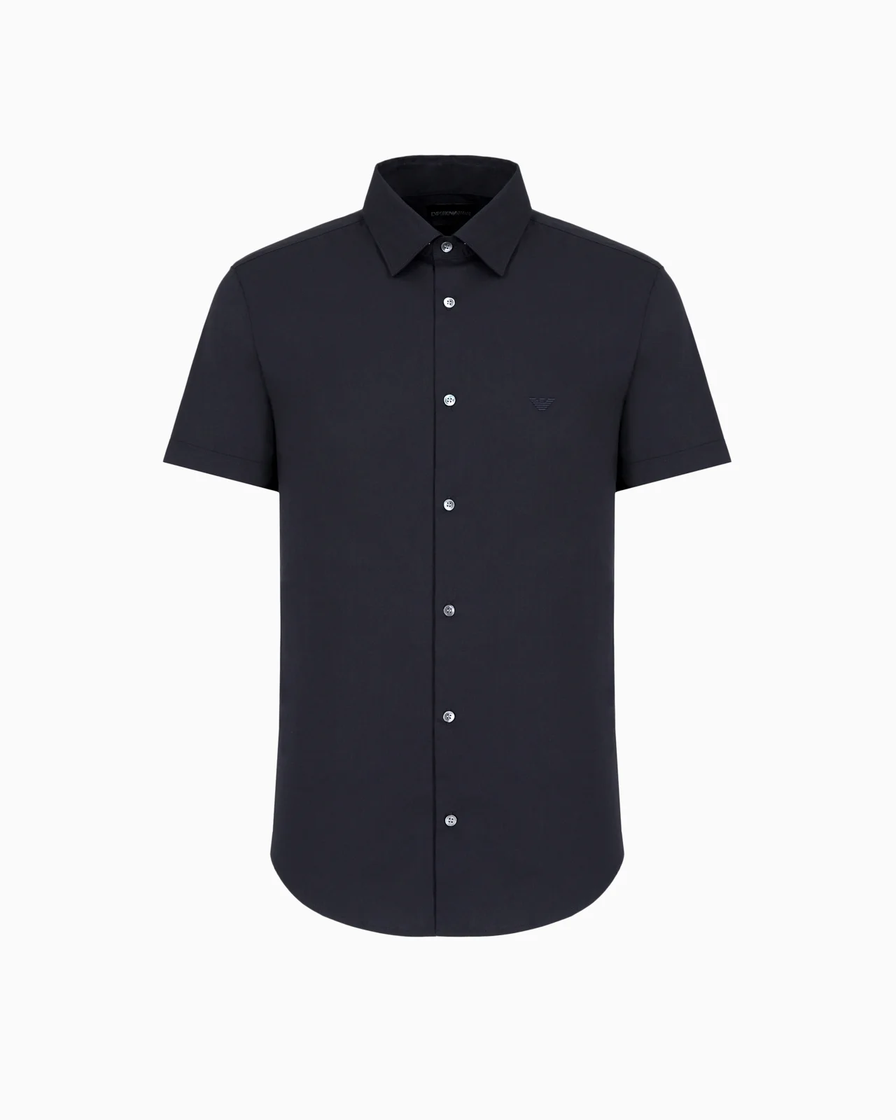 Short-sleeved, stretch nylon-blend shirt - 1