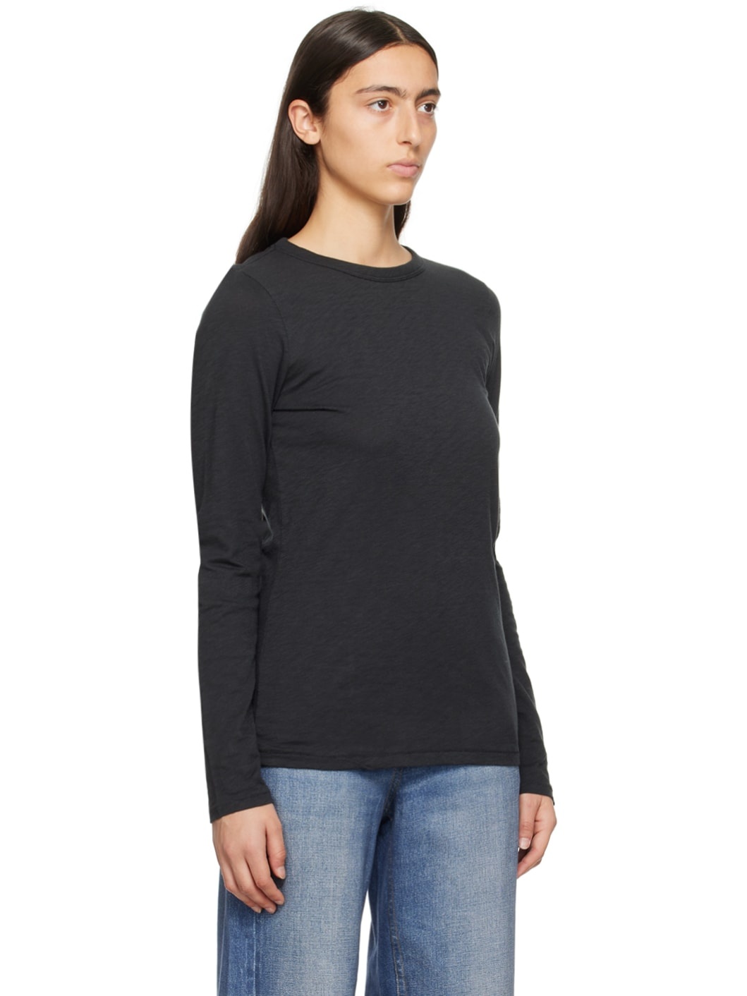 Black 'The Slub' Long Sleeve T-Shirt - 2