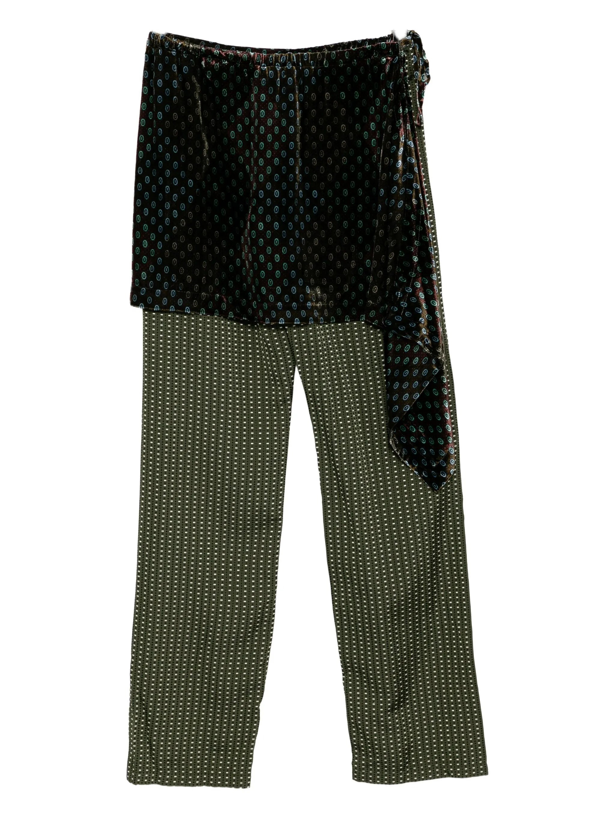 geometric-printed trousers - 1
