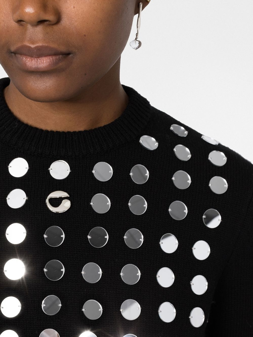 mirror-sequin jumper - 3