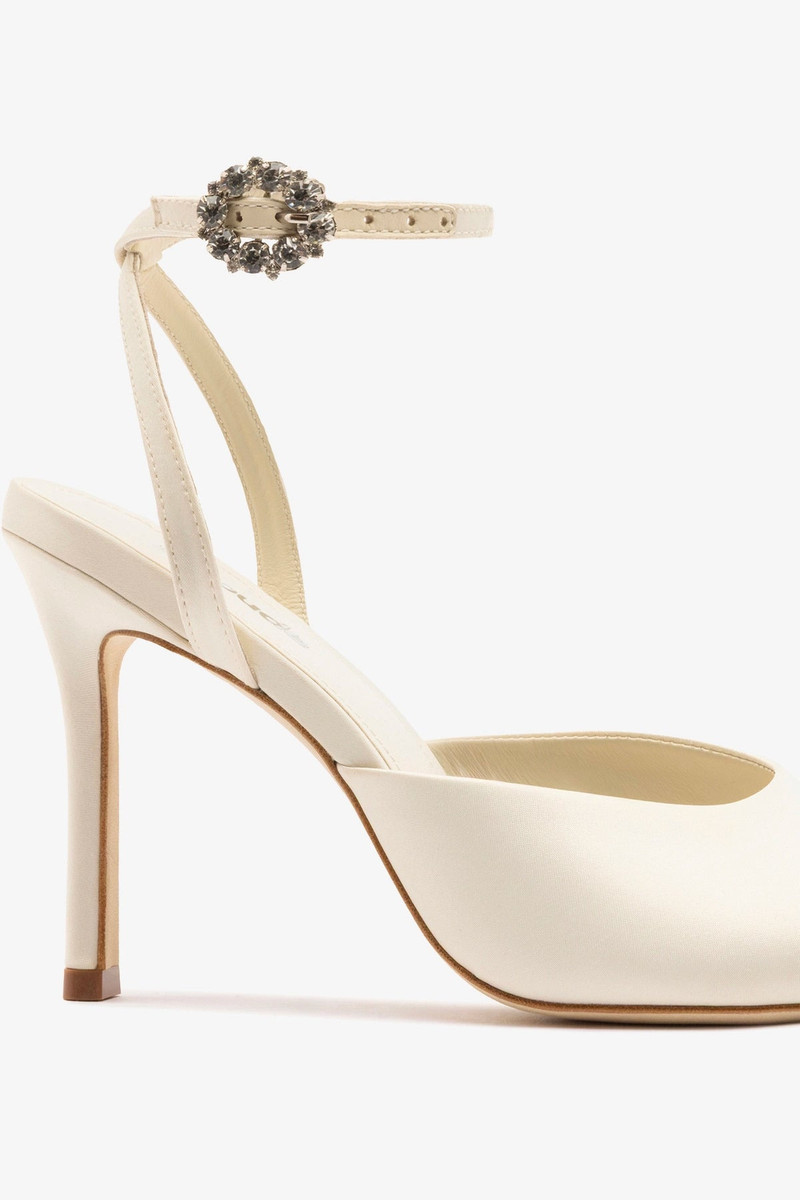 Larroudé Jasmine Sandal White Satin outlook