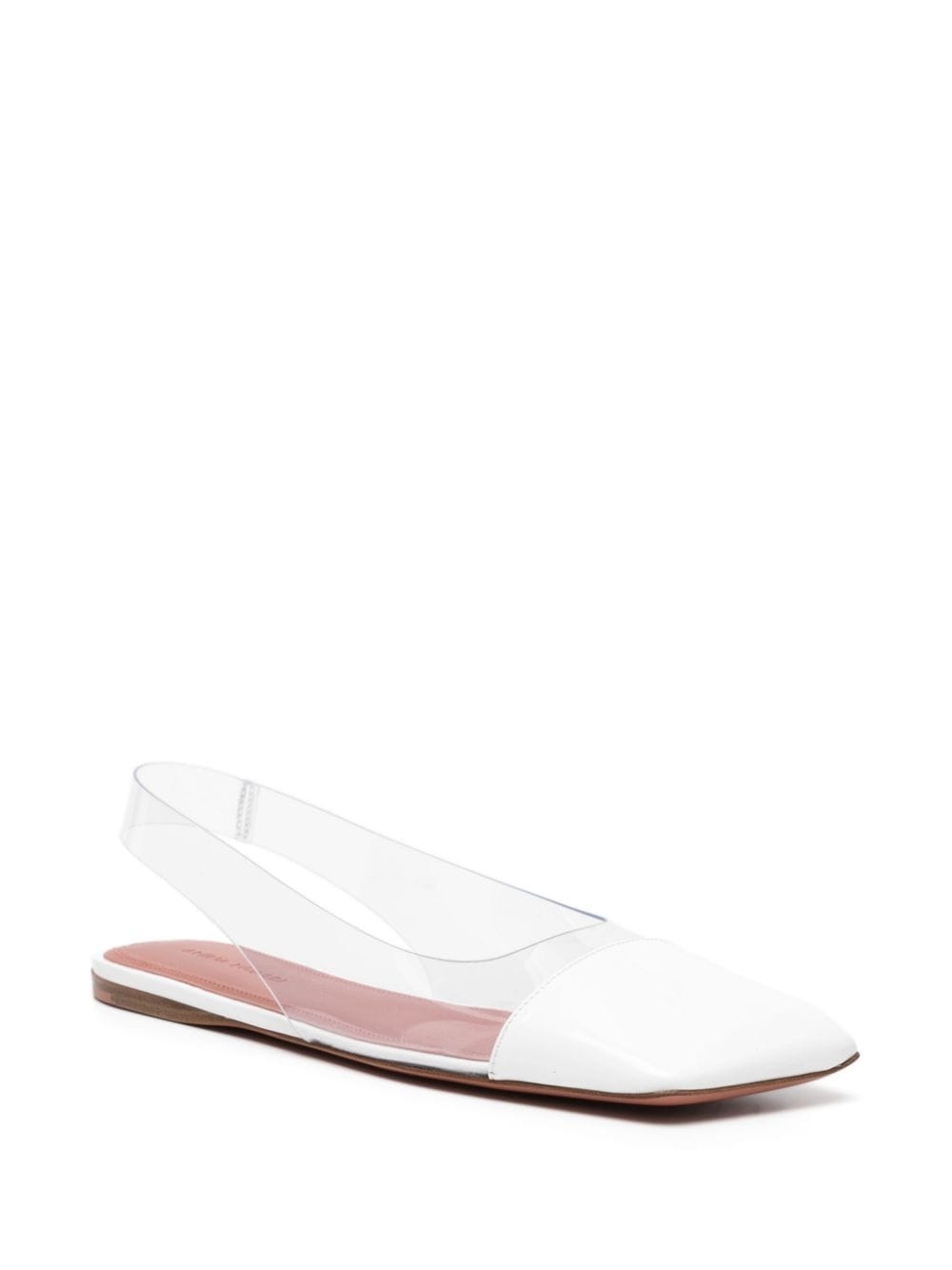 transparent-design slingback ballerina shoes - 2