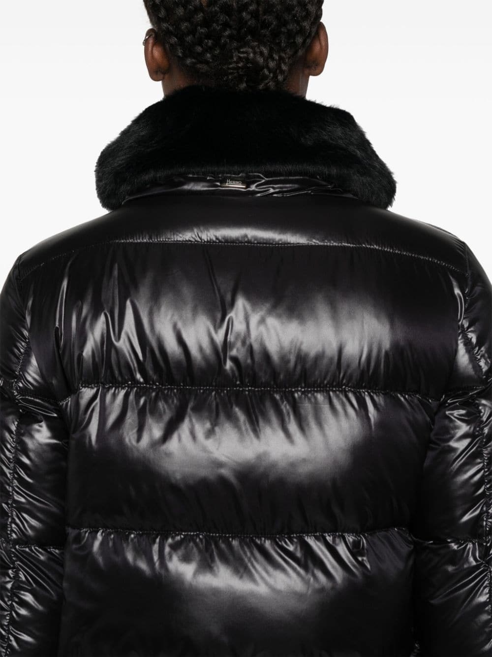 faux-fur collar puffer jacket - 5