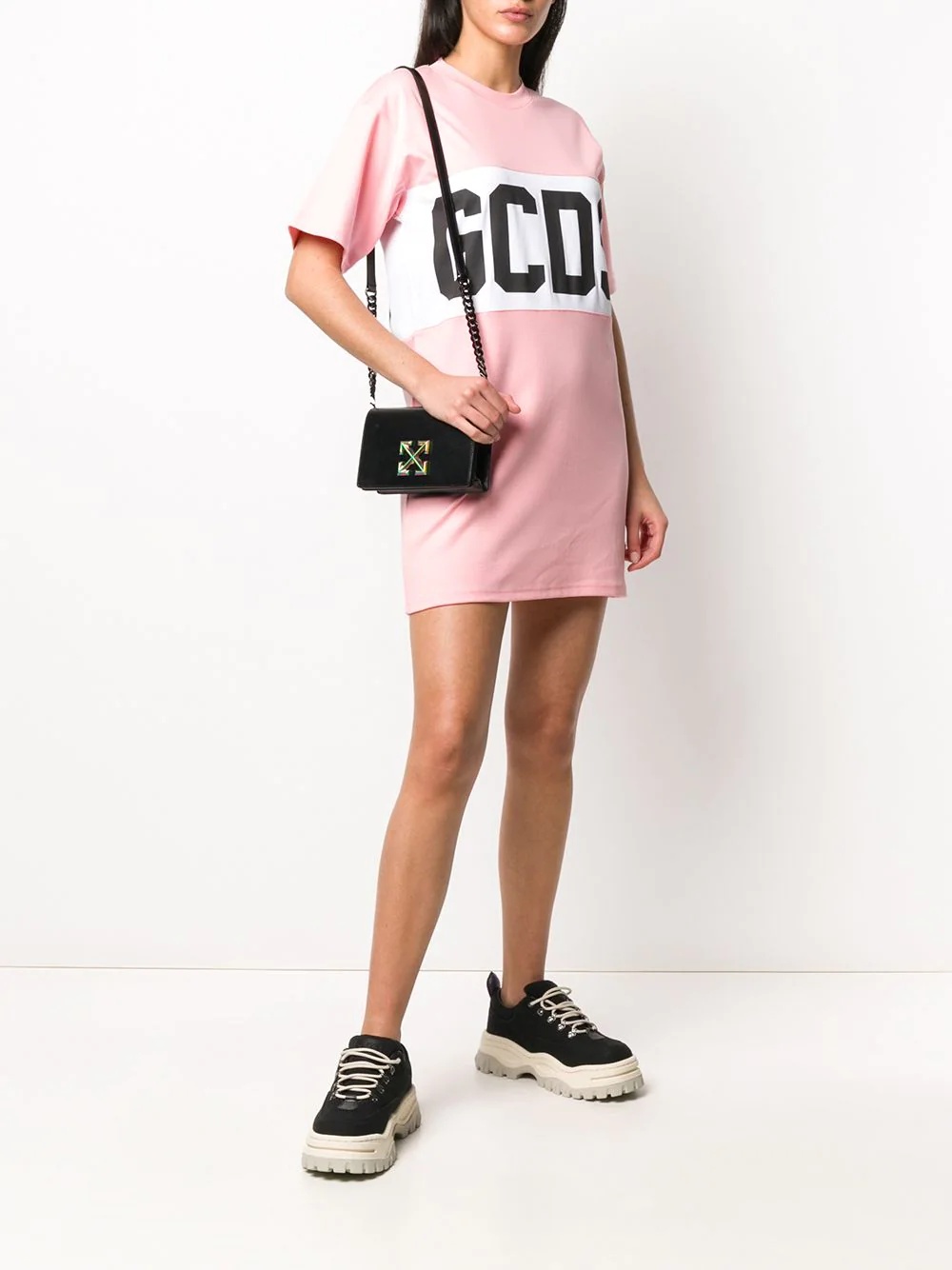 logo stamp T-shirt dress - 2