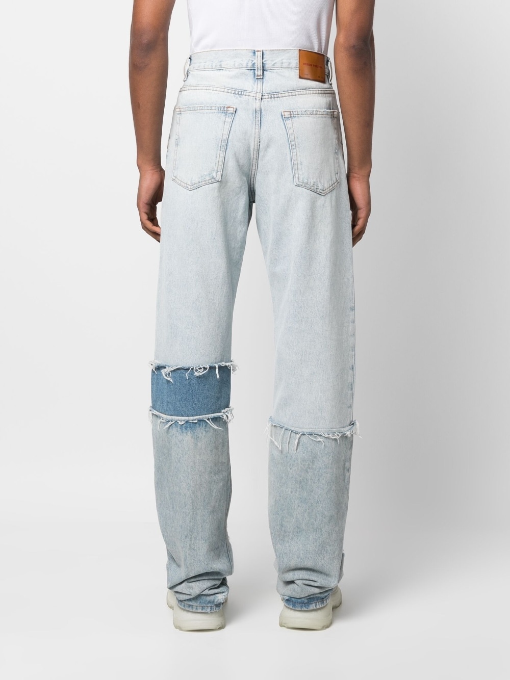multi-panel denim jeans - 4