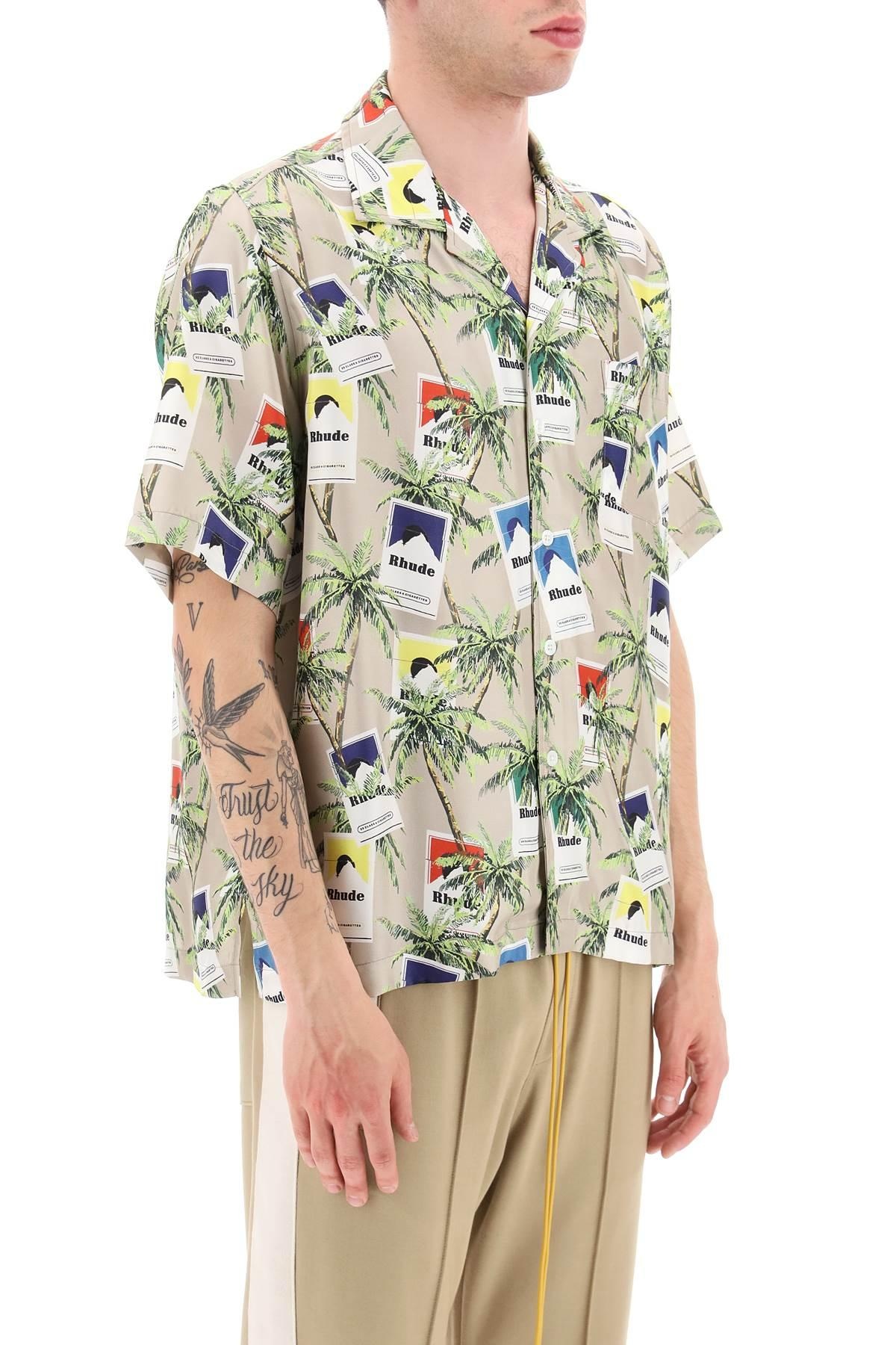 'CIGARETTE' BOWLING SHIRT IN SILK - 1