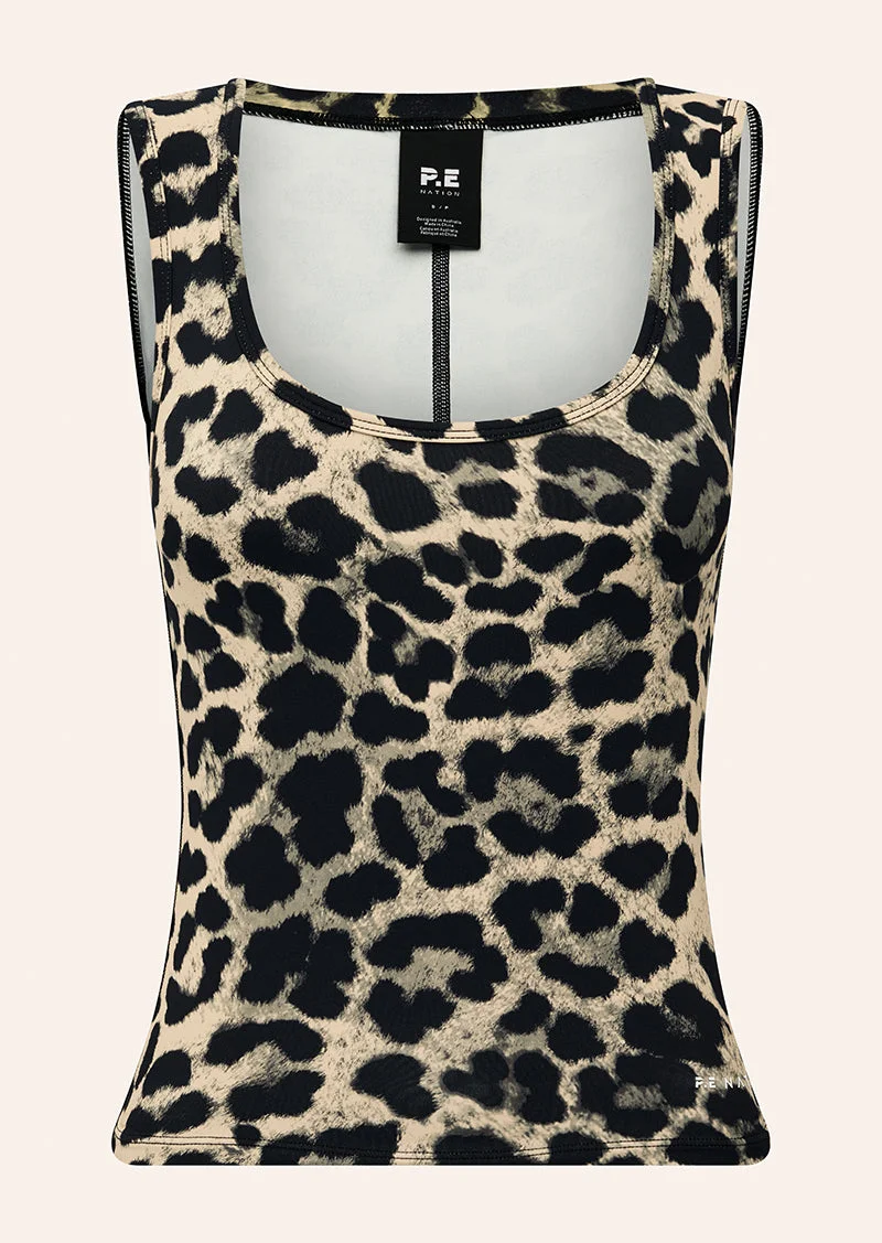 REFINE SCOOP TANK IN LEOPARD PRINT - 1