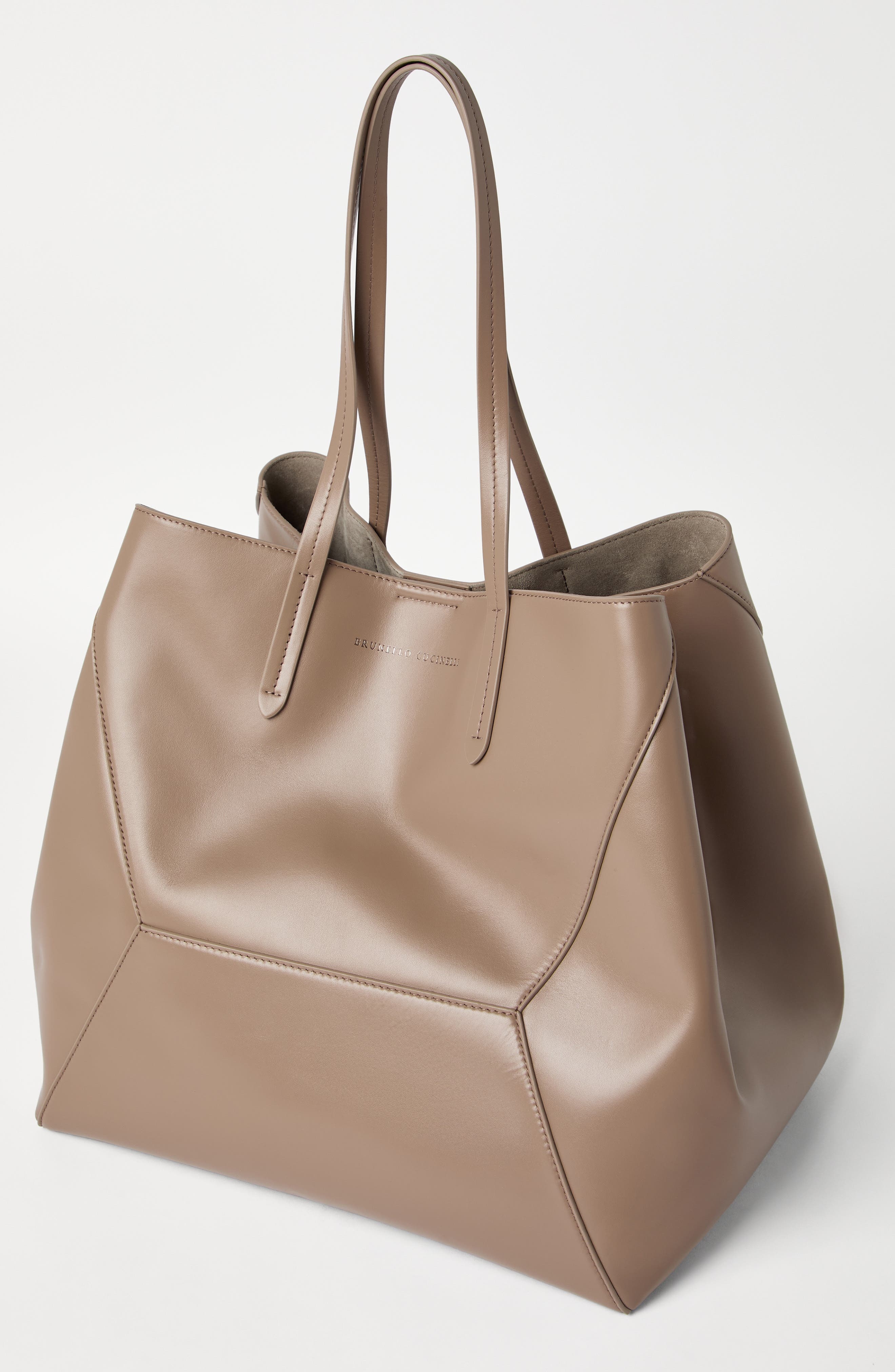 Brunello Cucinelli Large calfskin BC Duo bag in Hazelnut at Nordstrom - 4