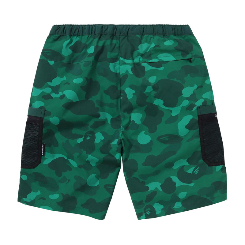 A BATHING APE® BAPE Color Camo Mesh Pocket Shorts 'Green' outlook
