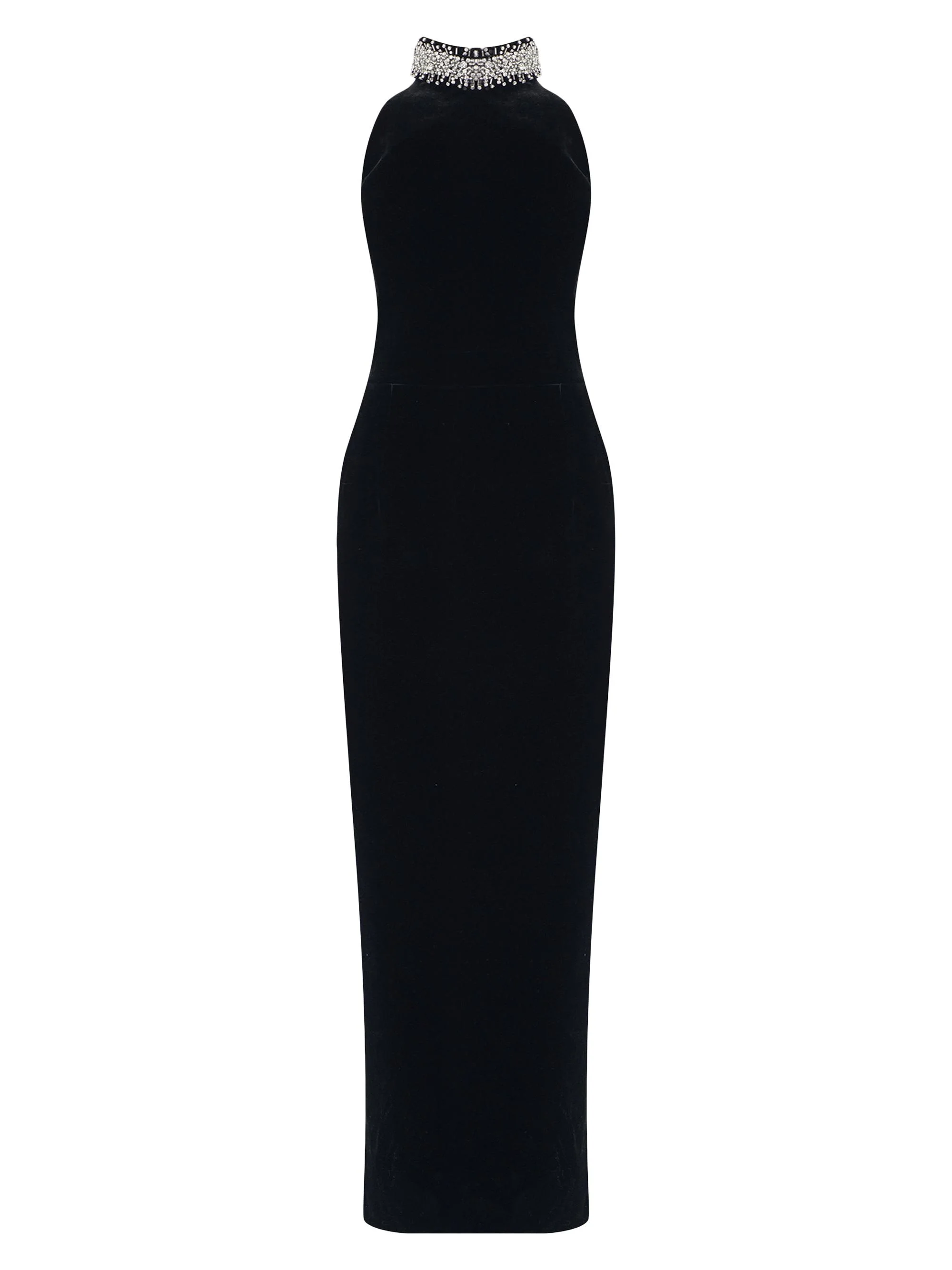 Women's Hemingway Crystal-Embellished Silk Maxi-Dress - Imperial Noir - 1
