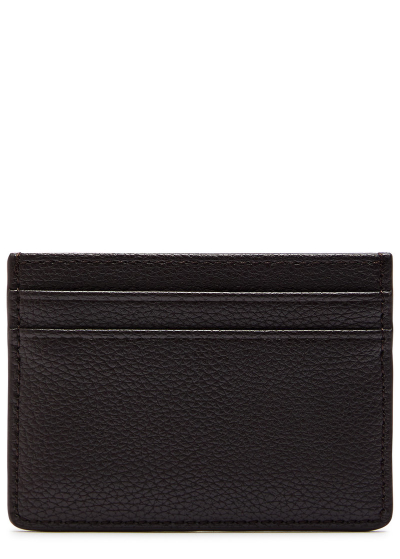 BOSS Boss Ray Logo Grained Leather Card Holder outlook