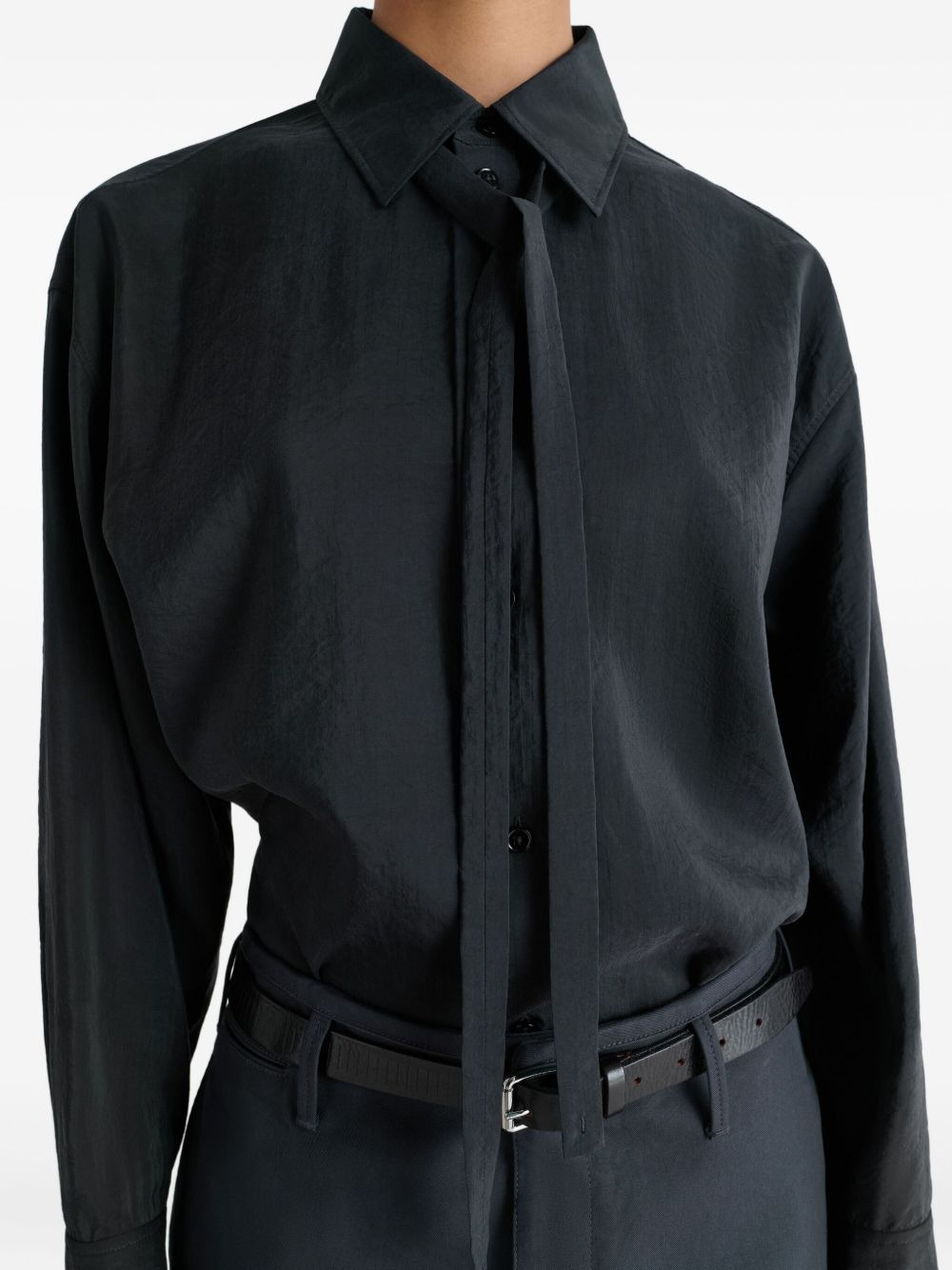 tie-neck shirt - 5