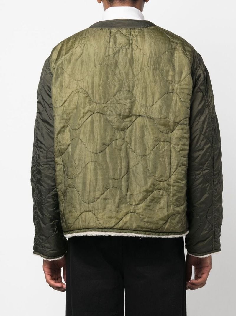 quilted single-breasted jacket - 6