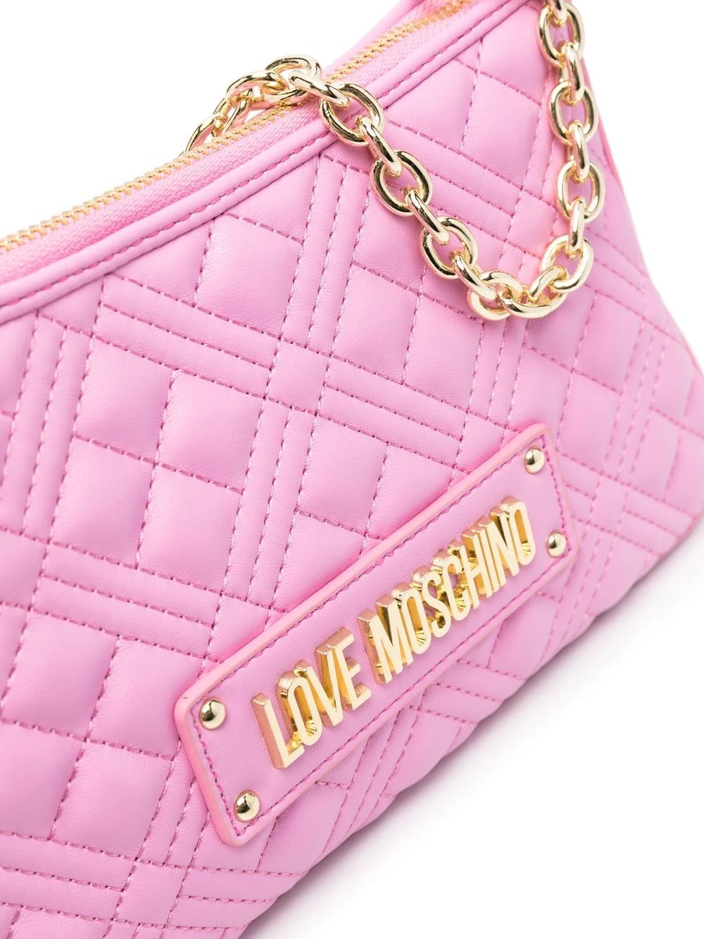 logo-plaque quilted tote bag - 4