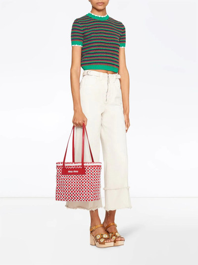 Miu Miu woven tote outlook