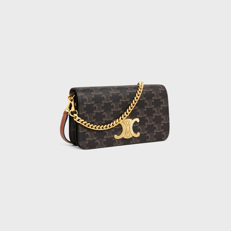 CELINE MULTIPOCHETTE in TRIOMPHE CANVAS and calfskin outlook