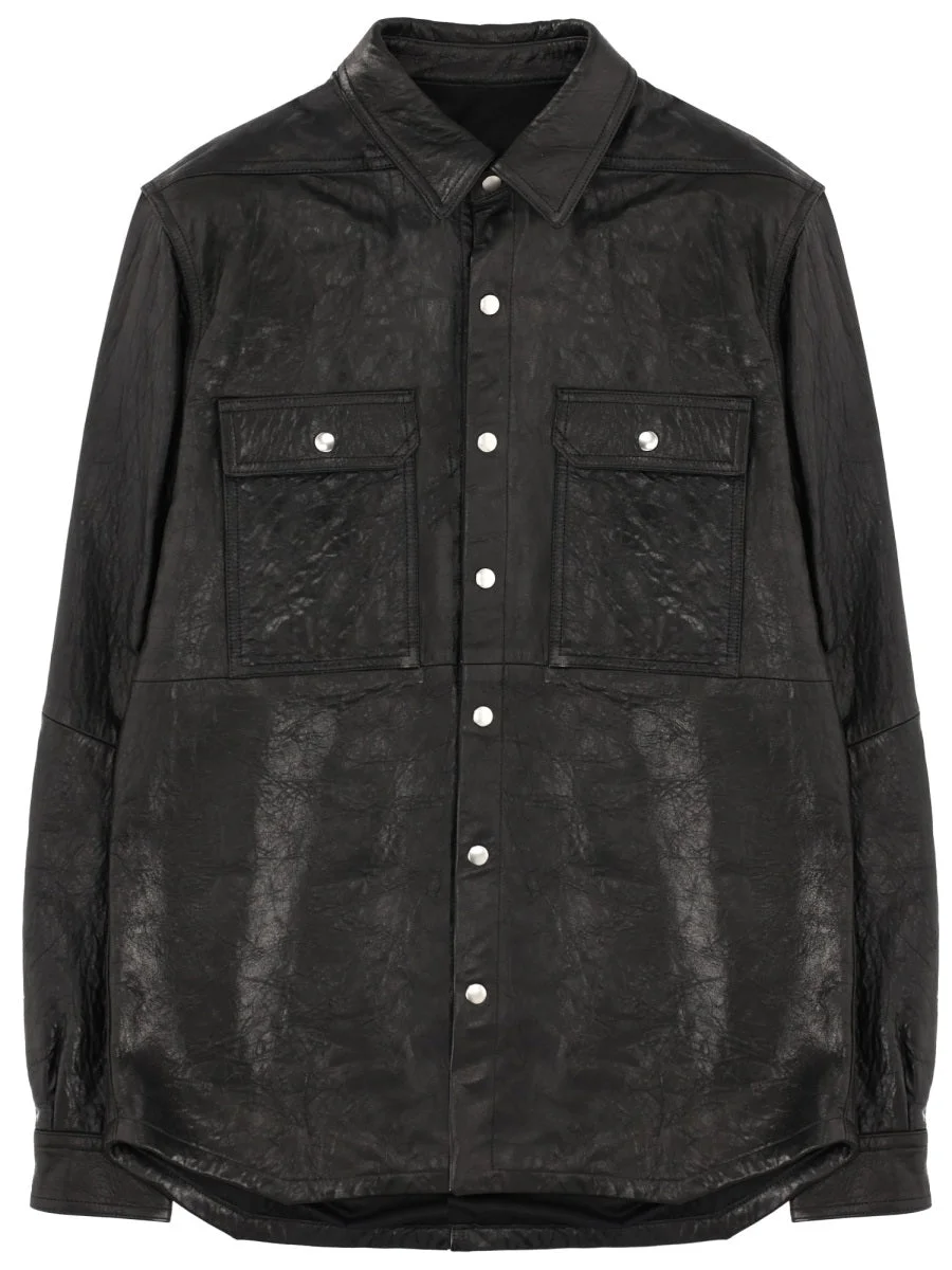 Rick Owens Men Leather Jacket - 1