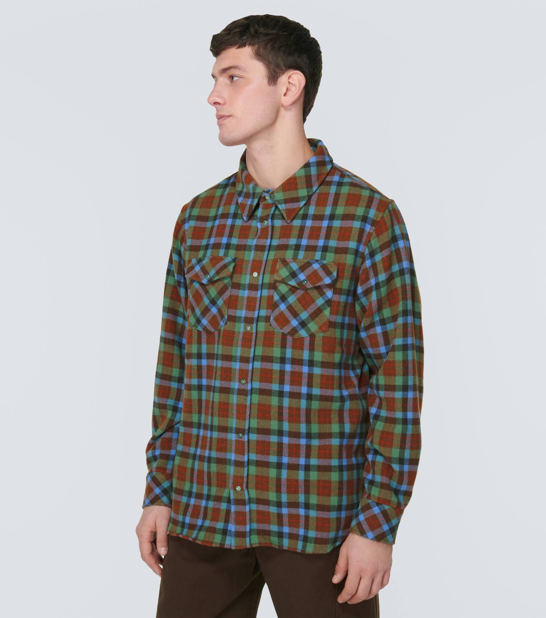 Tartan cashmere shirt - 3