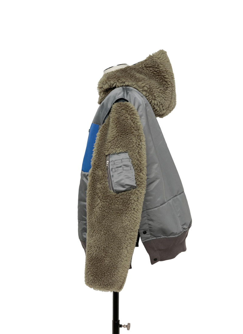 Faux Shearling x Nylon Twill Blouson 4