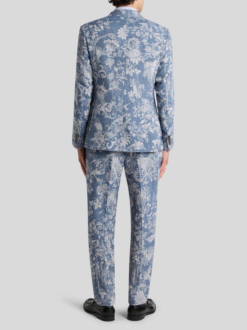 SINGLE-BREASTED COTTON JACQUARD JACKET WITH FLORAL MOTIF 4