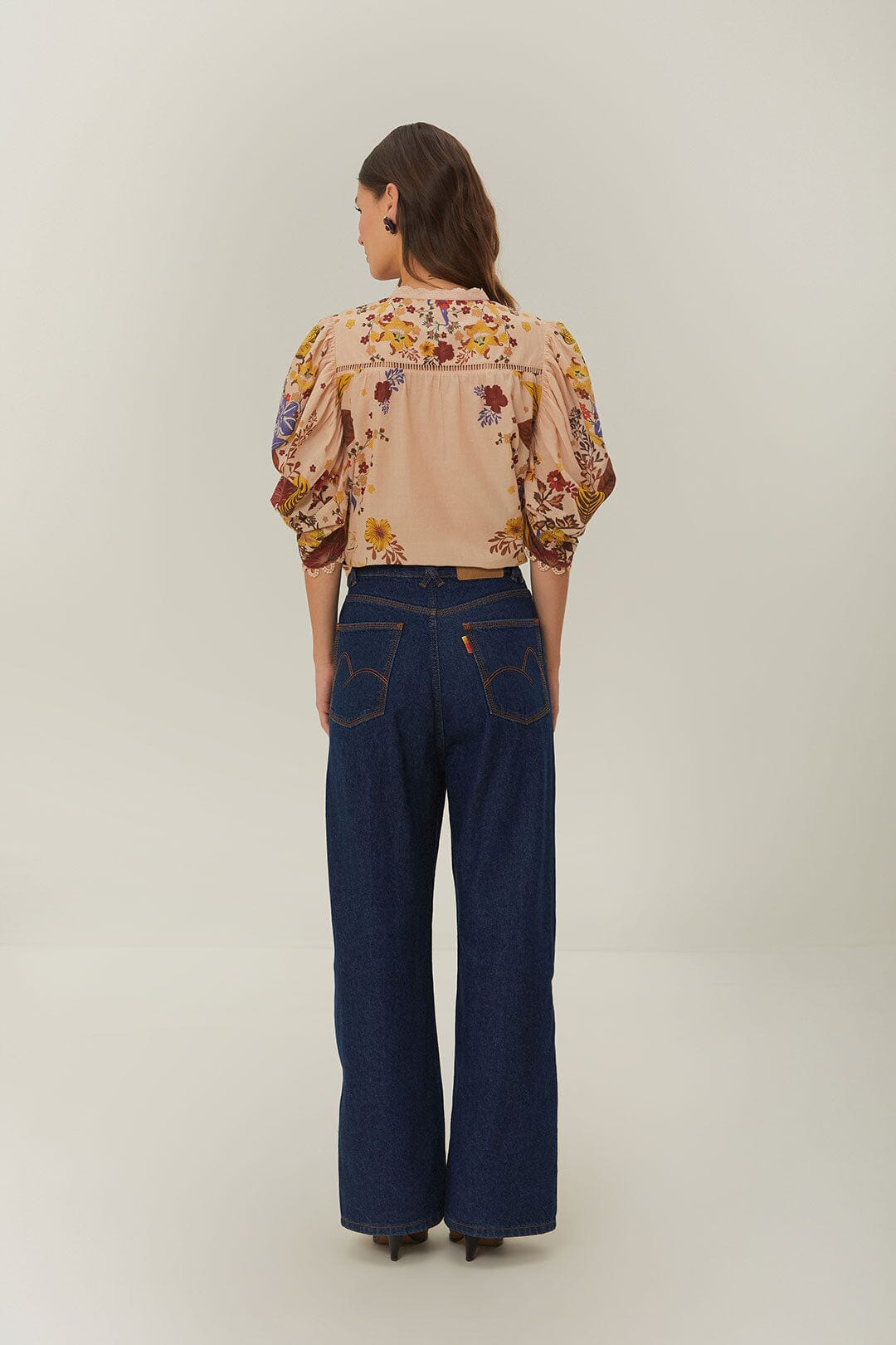 Dark Denim High Waist Snips Pants - 3