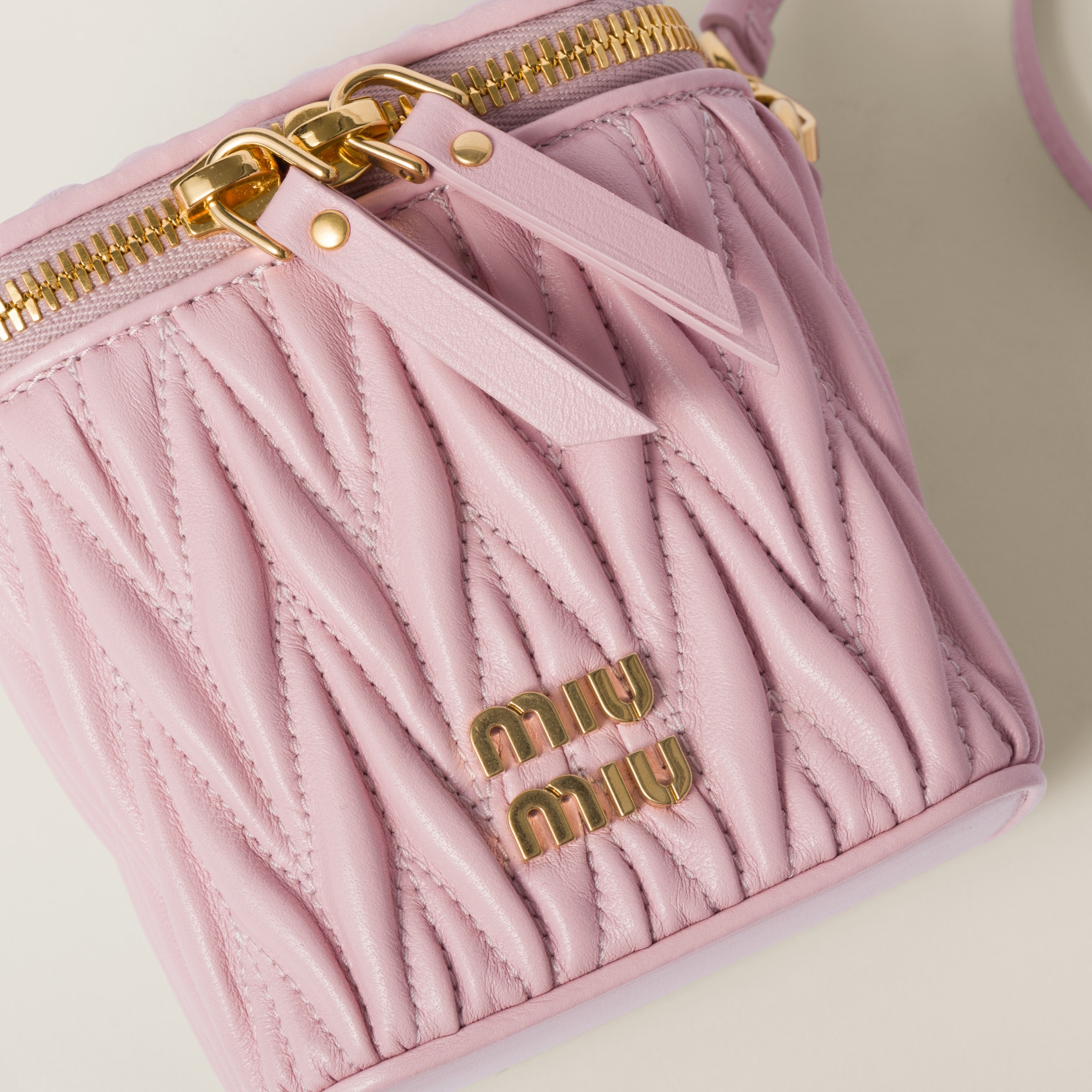 Matelassé nappa leather mini-pouch - 5