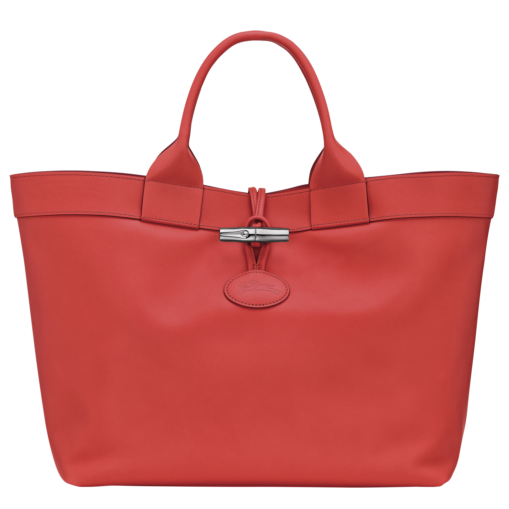 Le Roseau L Tote bag Red - Leather - 1