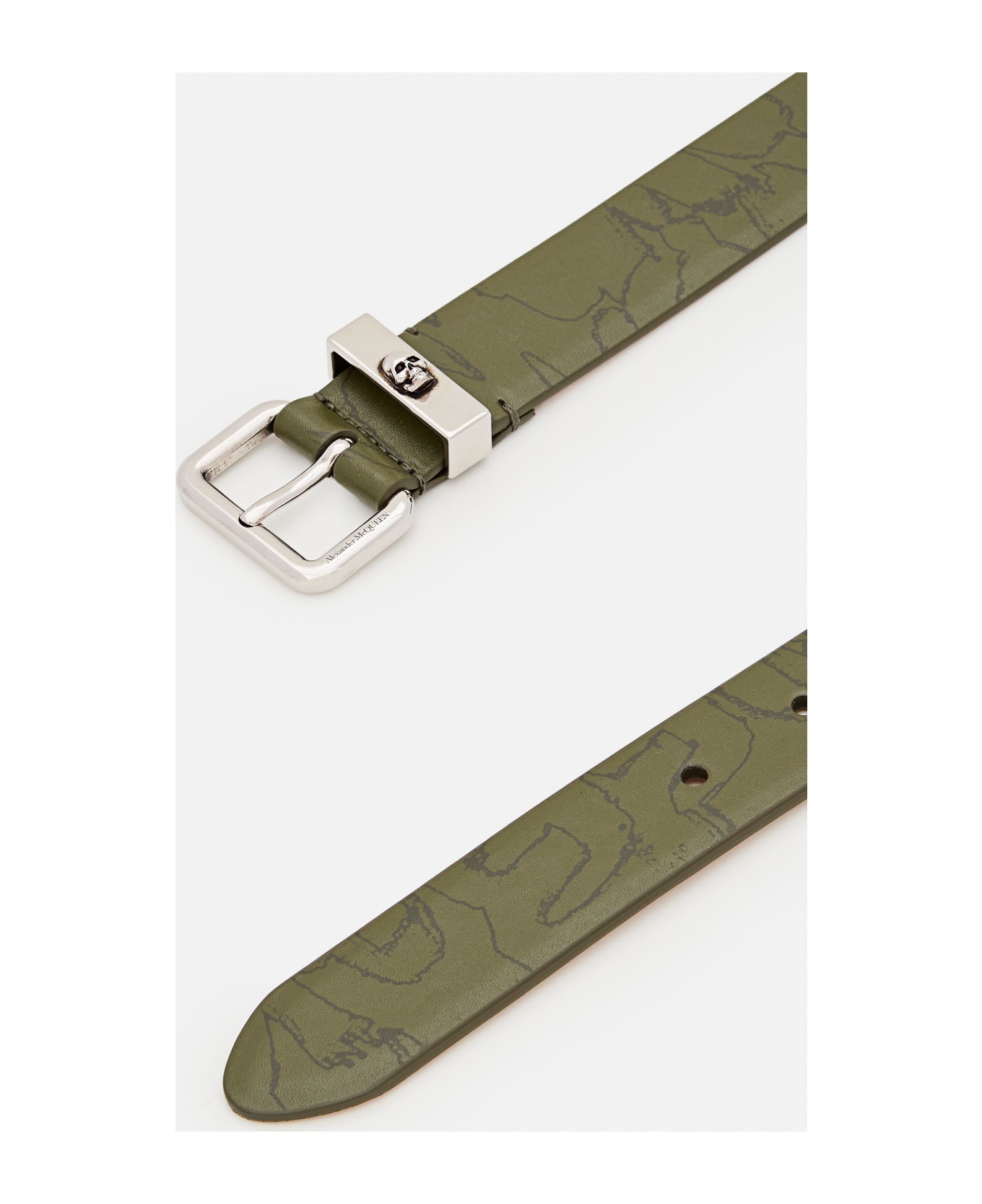 Skull Loop Leather Belt - 2