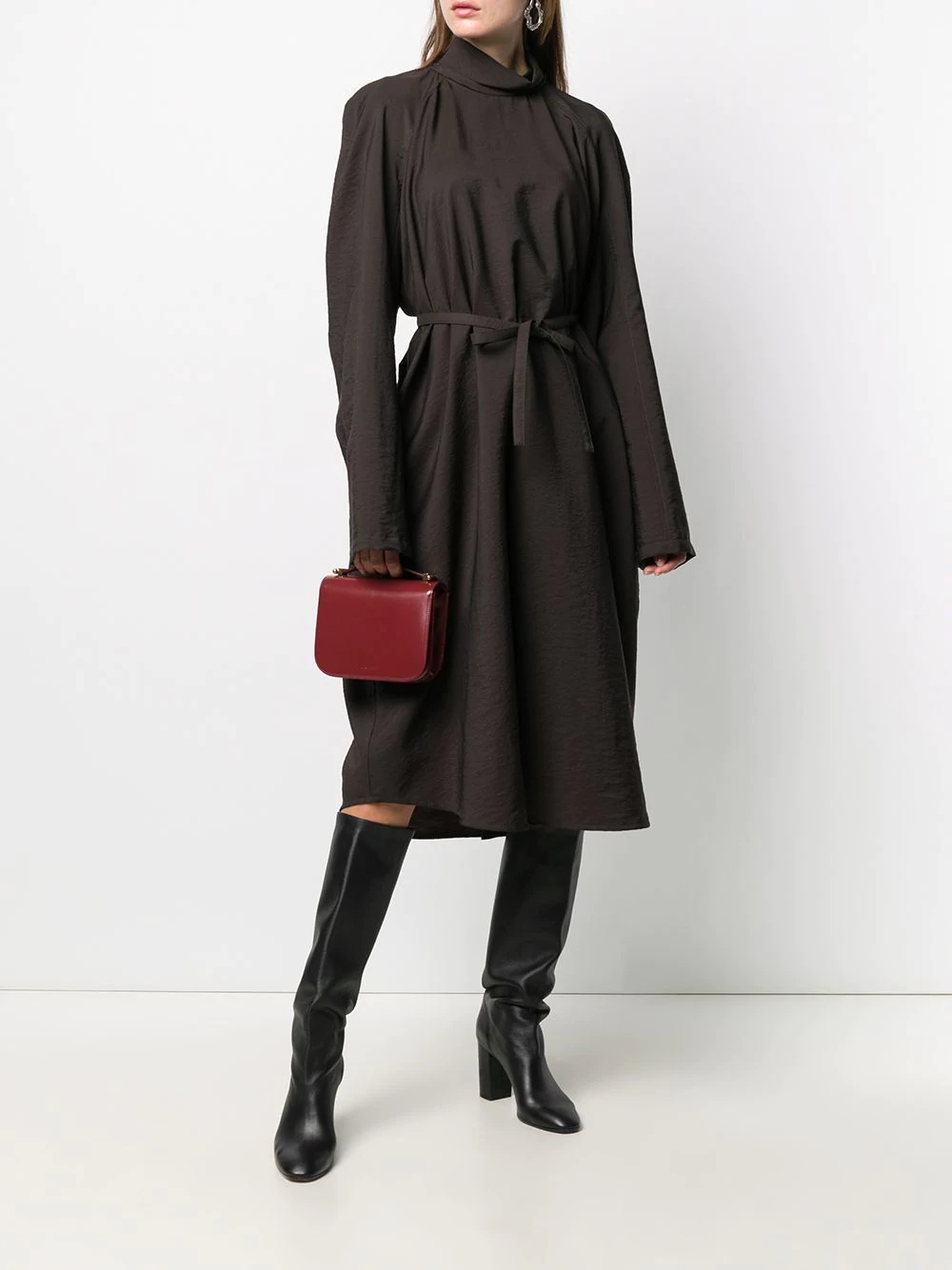 oversized midi shirt dress - 6