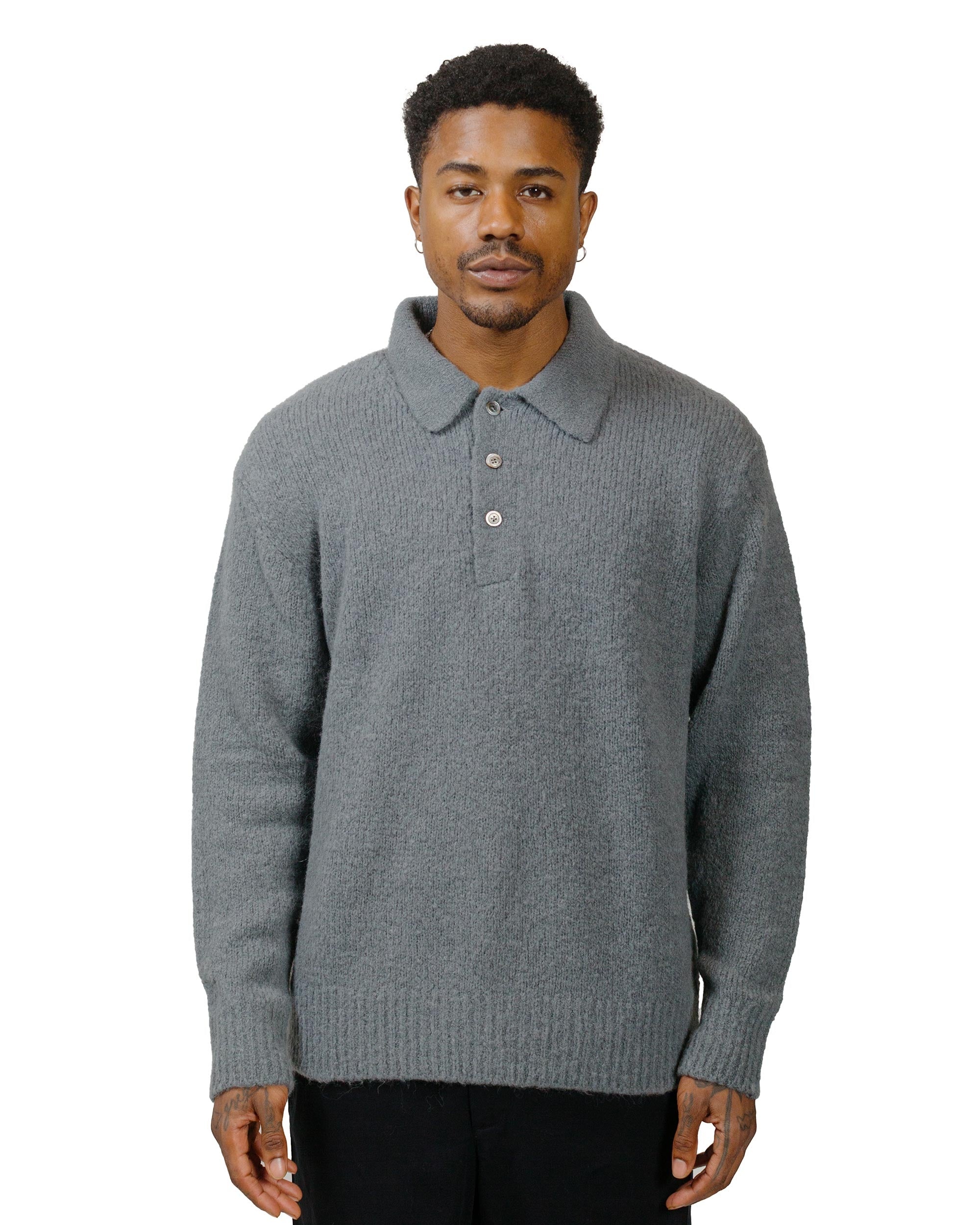 Rasmus Relaxed Brushed Polo Mouse Grey - 2