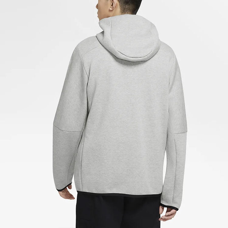 Nike Sportswear Tech Fleece Full-Zip Hoodie 'Heather Grey Black' CU4489-063 - 4