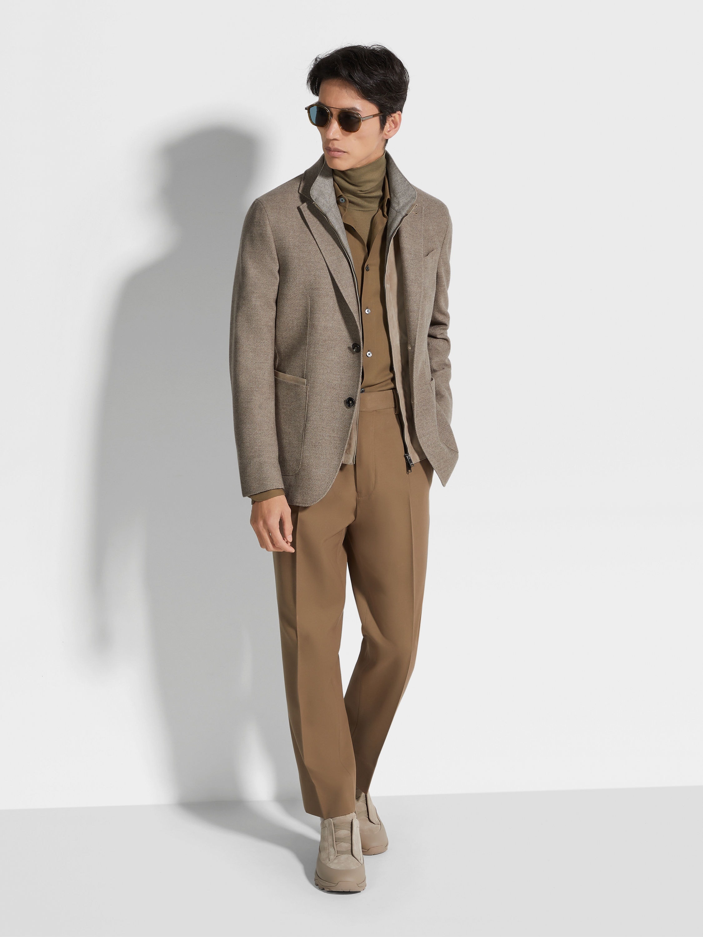 LIGHT TAUPE TROFEO™ CASHMERE JACKET - 2