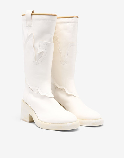 MM6 Maison Margiela Western leather boots outlook