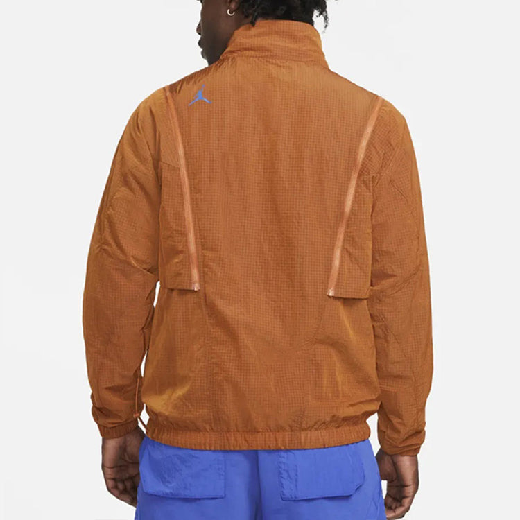 Air Jordan Sports Life Series Removable Long Sleeve Logo Stand Up Collar Jacket Coat Orange DH3289-2 - 4