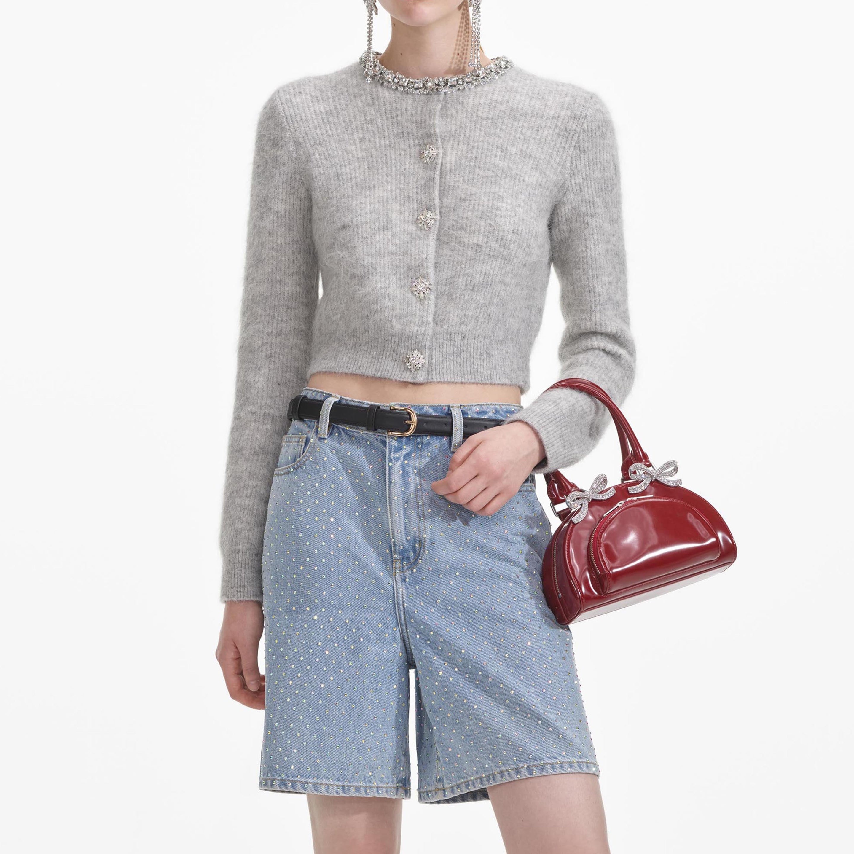 Grey Soft Knit Cardigan - 4