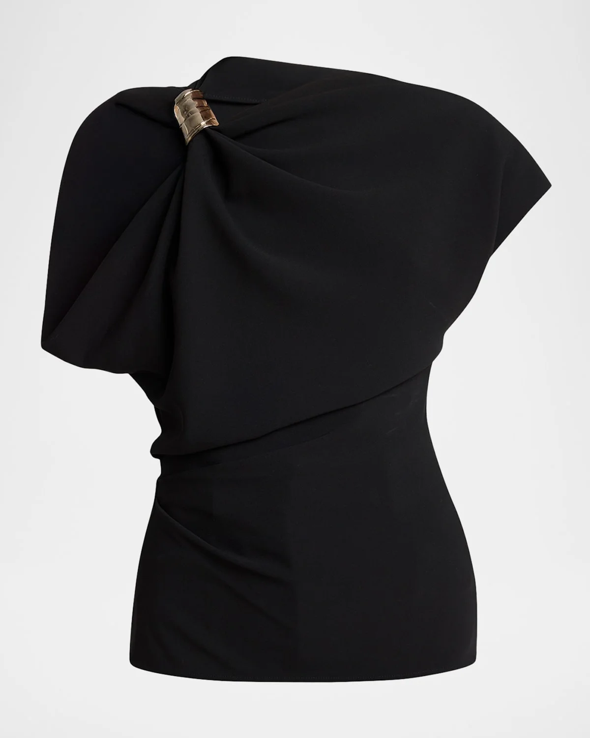 Malika Draped Short-Sleeve Top - 1