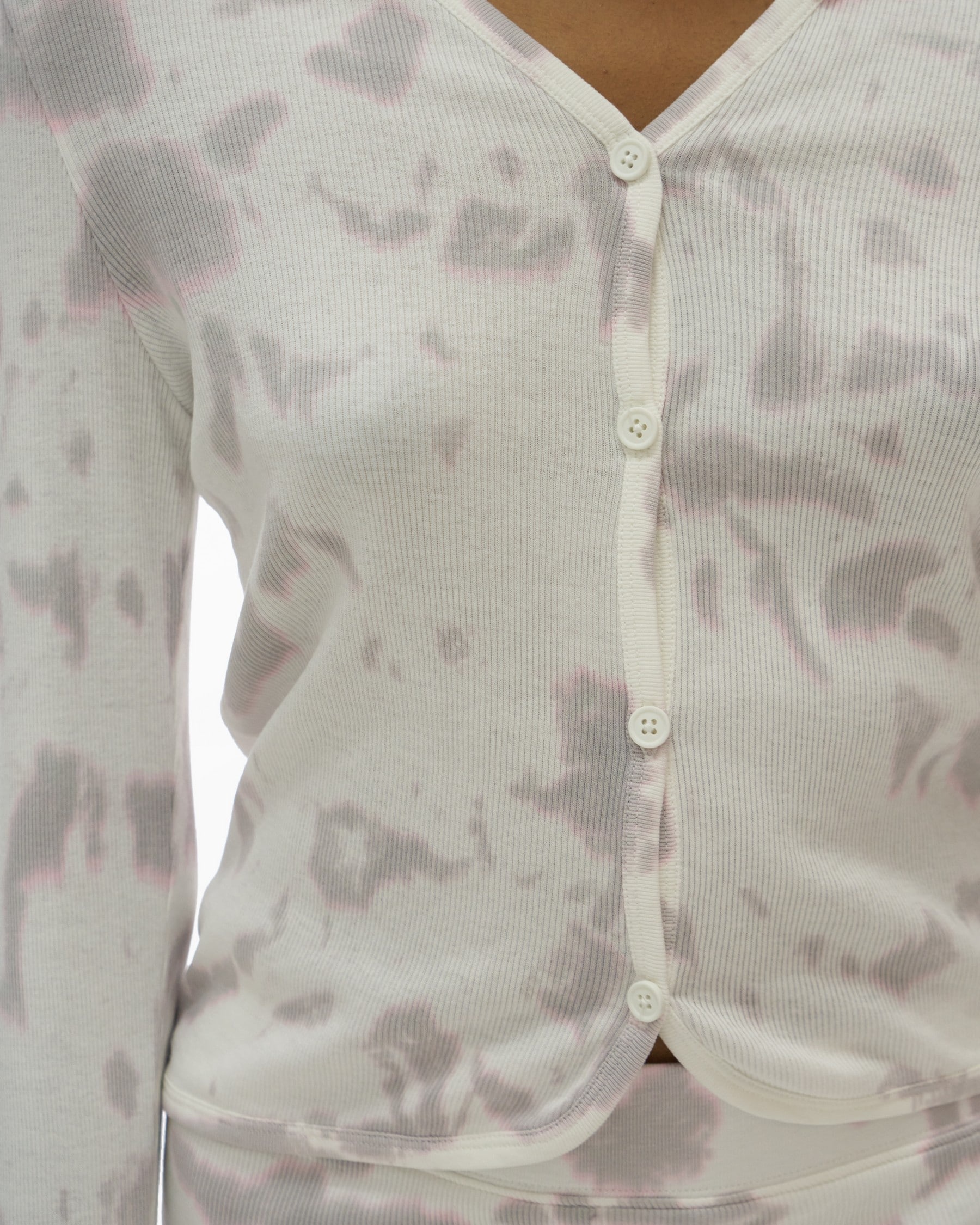 RIBBED CLOUD-DYED CARDIGAN - 6