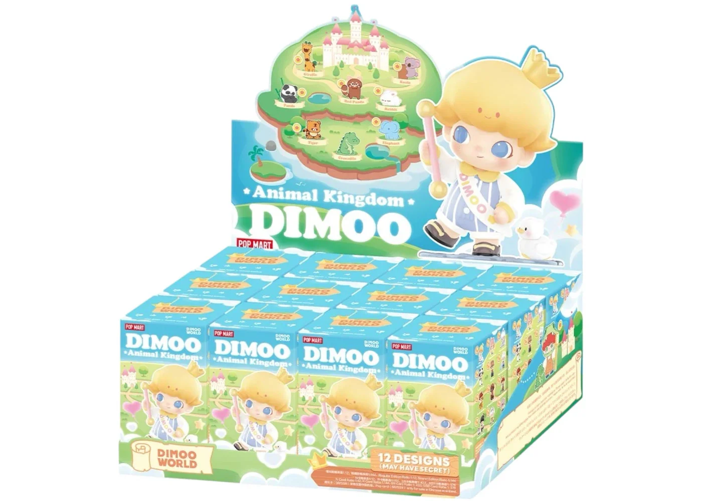 Pop Mart Dimoo Animal Kingdom Series Figures Sealed Case (12 Blind Box) - 1