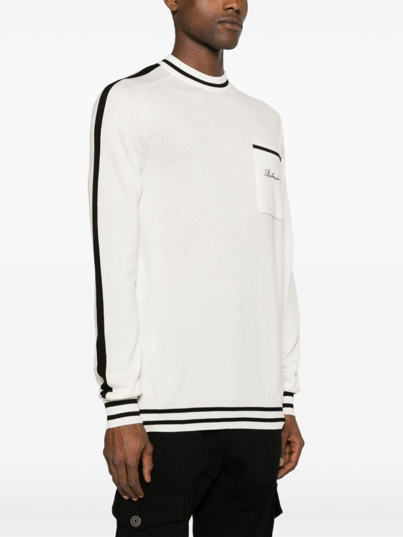 logo-embroidered wool jumper 3