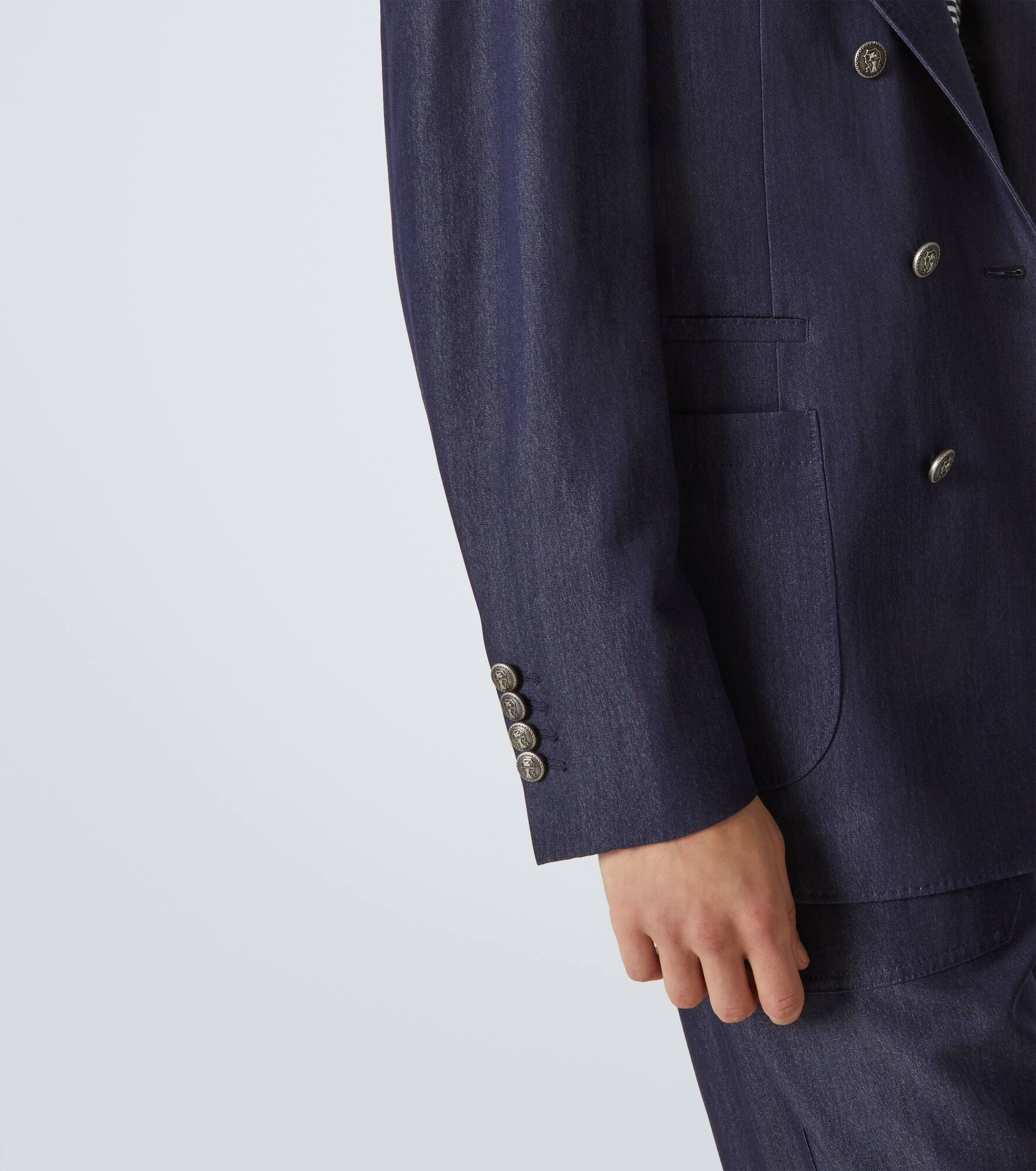 Wool, hemp, and silk suit jacket - 7