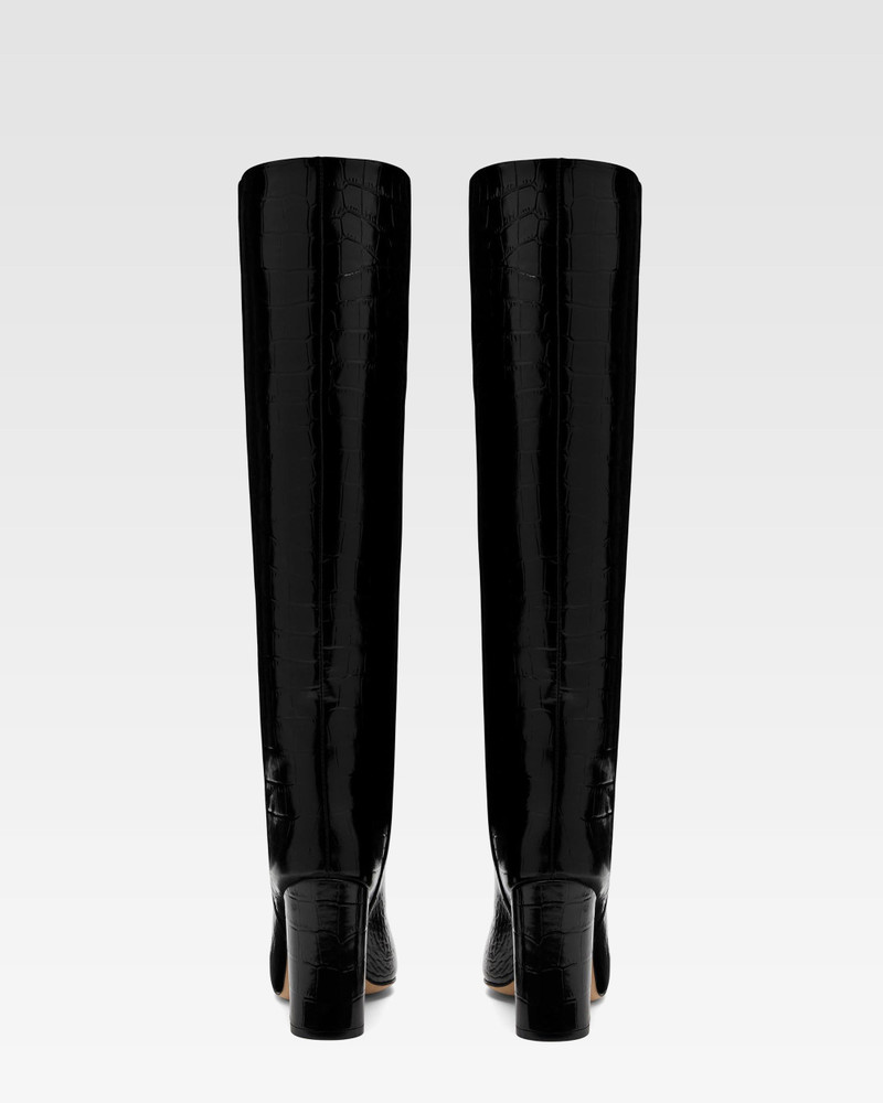 Croc-effect leather boot 4