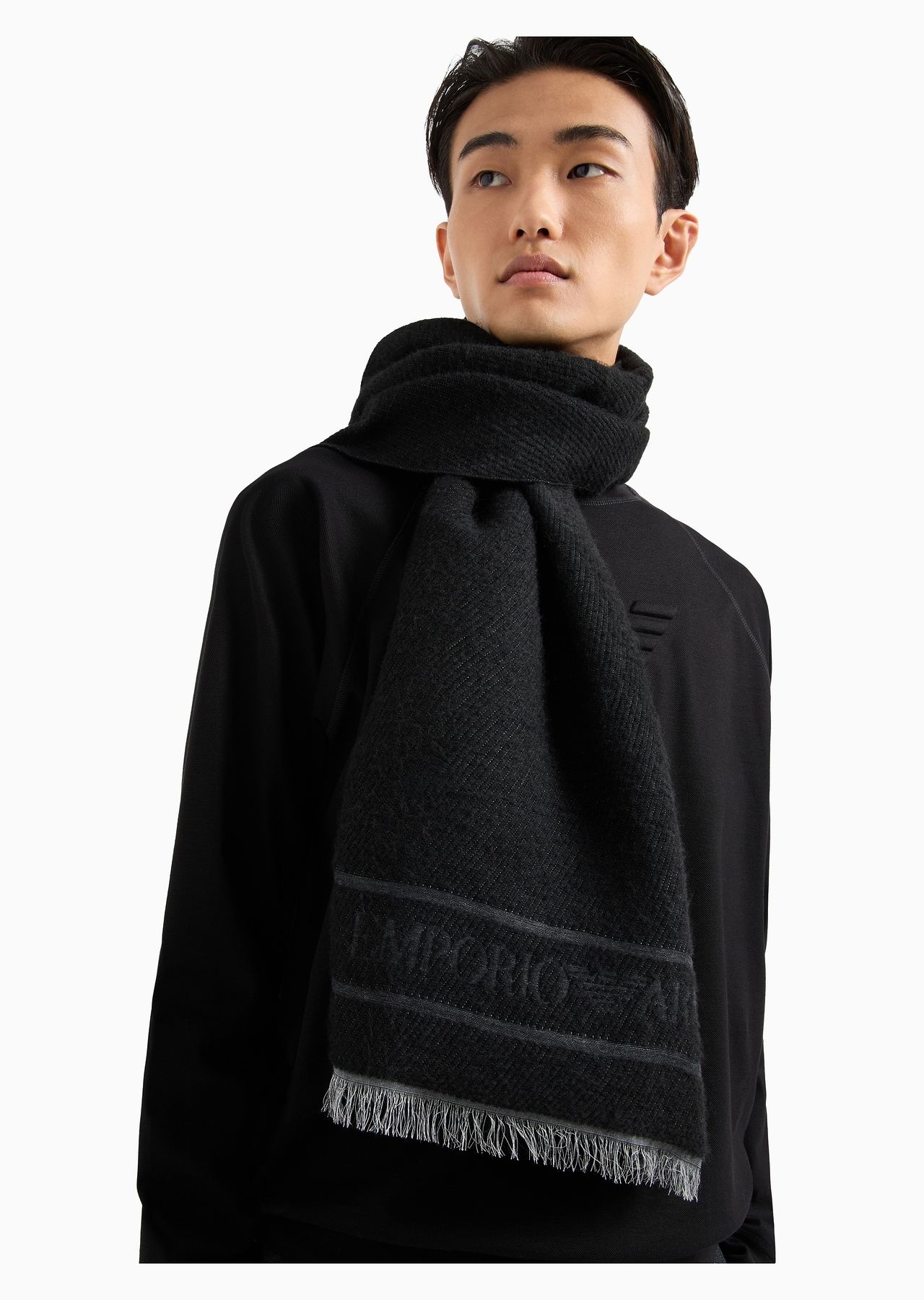 Jacquard logo stole - 3