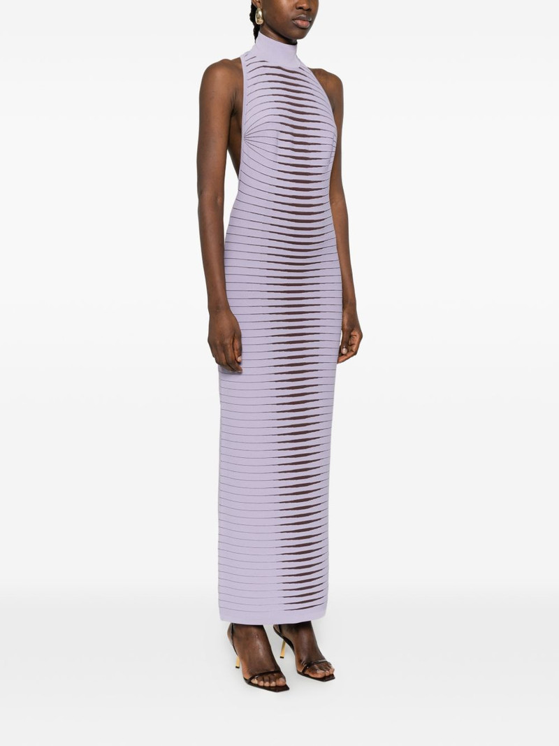 high-neck striped maxi dress 3