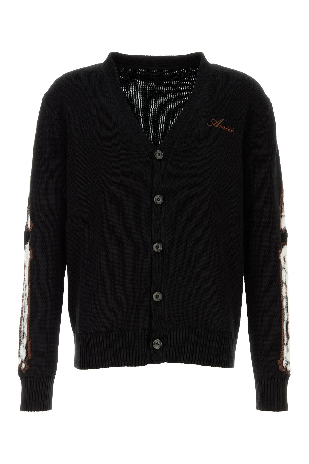 Amiri Men Leopard Bones Cardigan - 1