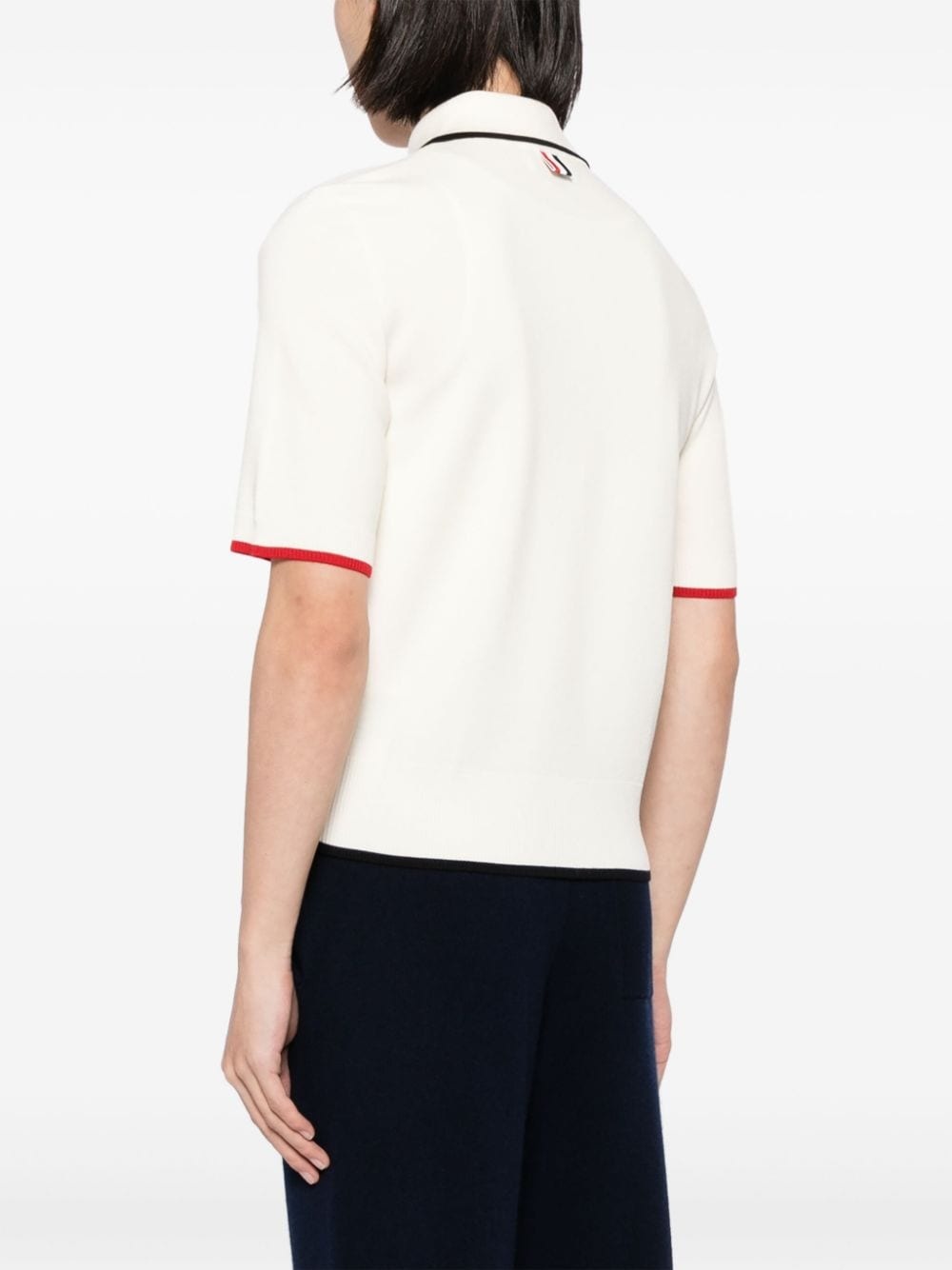 RWB stripe short sleeves Milano stitch polo - 4